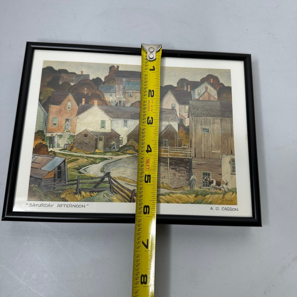 AJ Casson Saturday Afternoon Framed Canadian Masters Art Card Group of Seven 9x7 - Picture 7 of 8